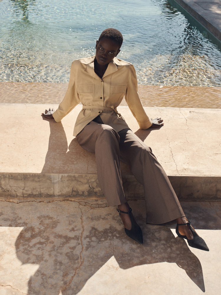 テーラードウールツイルブーツカットパンツ